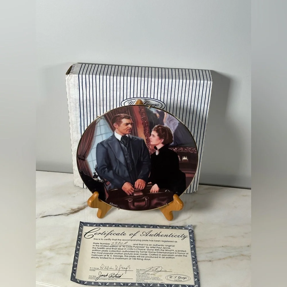 The Paris Hat Gone with the Wind Plate Critics Choice 1991 Bradford Exchange - Picture 4 of 7
